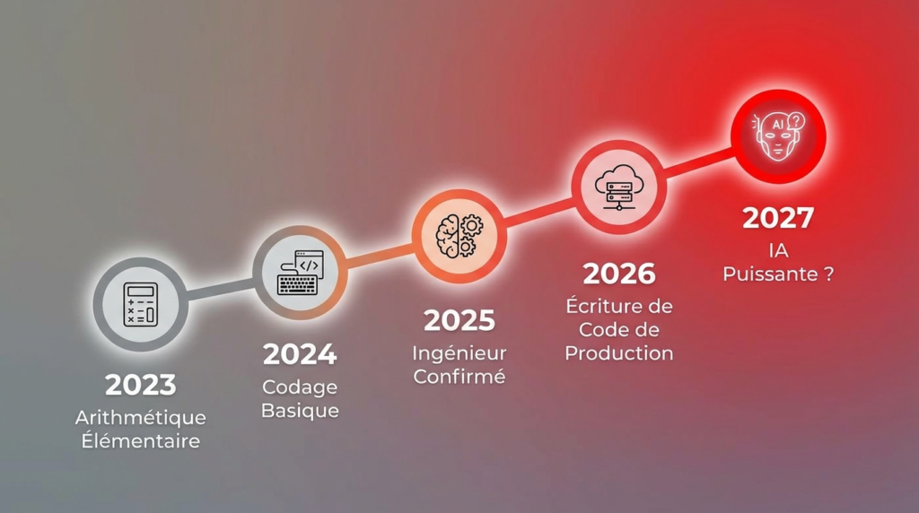 Chronologie accélération capacités IA 2023-2027