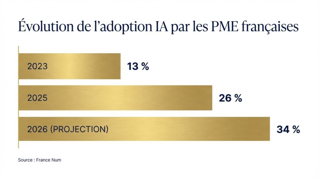 Adoption IA PME France évolution 2023 2025 2026