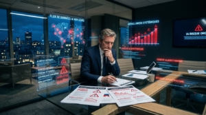 Gouvernance IA entreprise salle réunion alertes données