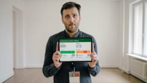 Diagnostiqueur immobilier face à deux étiquettes DPE contradictoires